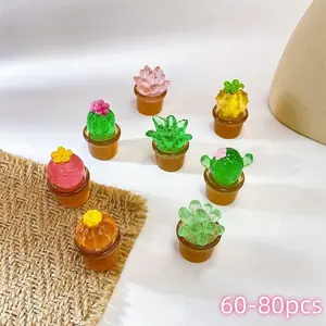 Miniature Potted Succulent, 60/80pcs Miniature Potted Succulent, DIY Decorative Accessories for Home & Garden & Car, Flower Figurines