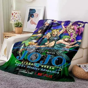 JoJos Bizarre Adventure Anime Blanket Ultra Soft Plush Flannel Cozy Warm Bedroom Couch Sofa Picnic Throw Cover Decor Birthday Gift Christmas Gift for Fans Teens Men Women Kids Modern Art Style