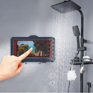 New Design Waterproof Wall Mount Shower Phone Holder Bathroom Phone Case 180°