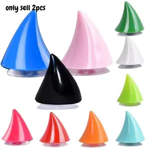 2 Pieces Electric Vehicle Helmet Decorative Big Horns Motorcycle Helmet Demon Sucker Horns Universal