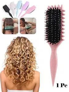 Curl Defining Brush, Curly Hair Brush With Bristle And Special Design, Curl Define Styling Brush Especially For Curly Hair, Shaping And Defining Curls For Women Men To Reduce Pulling And Curl Separation, Hair Brush, Detangling Hairbrush