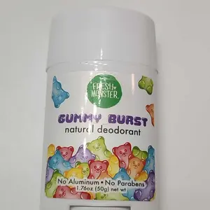 Fresh Monster Beach Breeze Natural Deodorant for Kids & Teens - Aluminum-Free, Paraben-Free, Hypoallergenic, 24-Hour Protection, 1.76 oz - Body Care