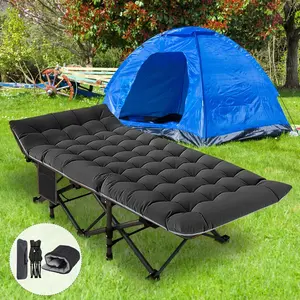 Portable Travel Camp Cots With Pearl Cotton Pad For Home/Office Nap And Beach Vacation Heavy Duty Sleeping Cots With Carry Bag