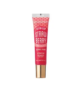 RK Broadway Lip Gloss DBX-Strawberry Single BCLG17 Ultra-Shiny Glossy Strawberry Shade Hydrating Formula Reduces Fine Lines