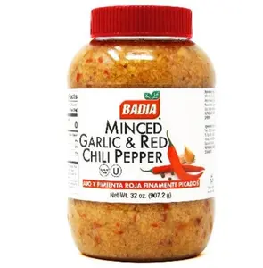 Badia Minced Garlic & Red Chili Pepper – 32 oz Flavor Spice