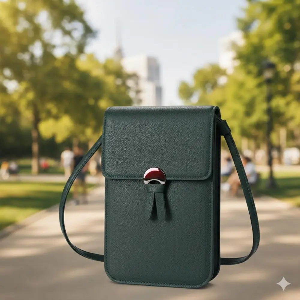 Vintage Touchscreen Wallet Crossbody Purse for Women, Compact Multi-Function Organizer, Durable PU Leather, Easy-Clean, Hands-Free Retro Style, Casual Flap Pocket, Perfect for Daily Use and Dates, Practical Small Bag