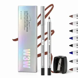 Sharpenable Waterproof Long-Lasting Deep Black Smudge-Resistant Eyeliner Pencil, Makeup Eye Definer Flawless Cosmetic eyeliner
