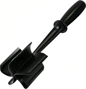 Meat Chopper, Heat Resistant Ground Beef Masher & Hamburger Smasher, Mix and Chop Kitchen Tool for Taco Meat & Potato Masher, Dishwasher Safe, Black
