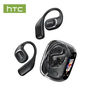 HTC NE11 Open Ear Bluetooth Earbuds LED Touchscreen Wireless Headphones Bluetooth 6.0 High-quality Sound Earbuds,Earphones Built-in Mic,Clear Call 30H Playtime,For Sports Running and Work