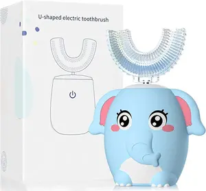 Kids Electric U Shaped Toothbrush Children Rechargeable Sonic Toothbrush Toddler baby toothbrushes Full Mouth 6 Cleaning Modes Oral hygiene