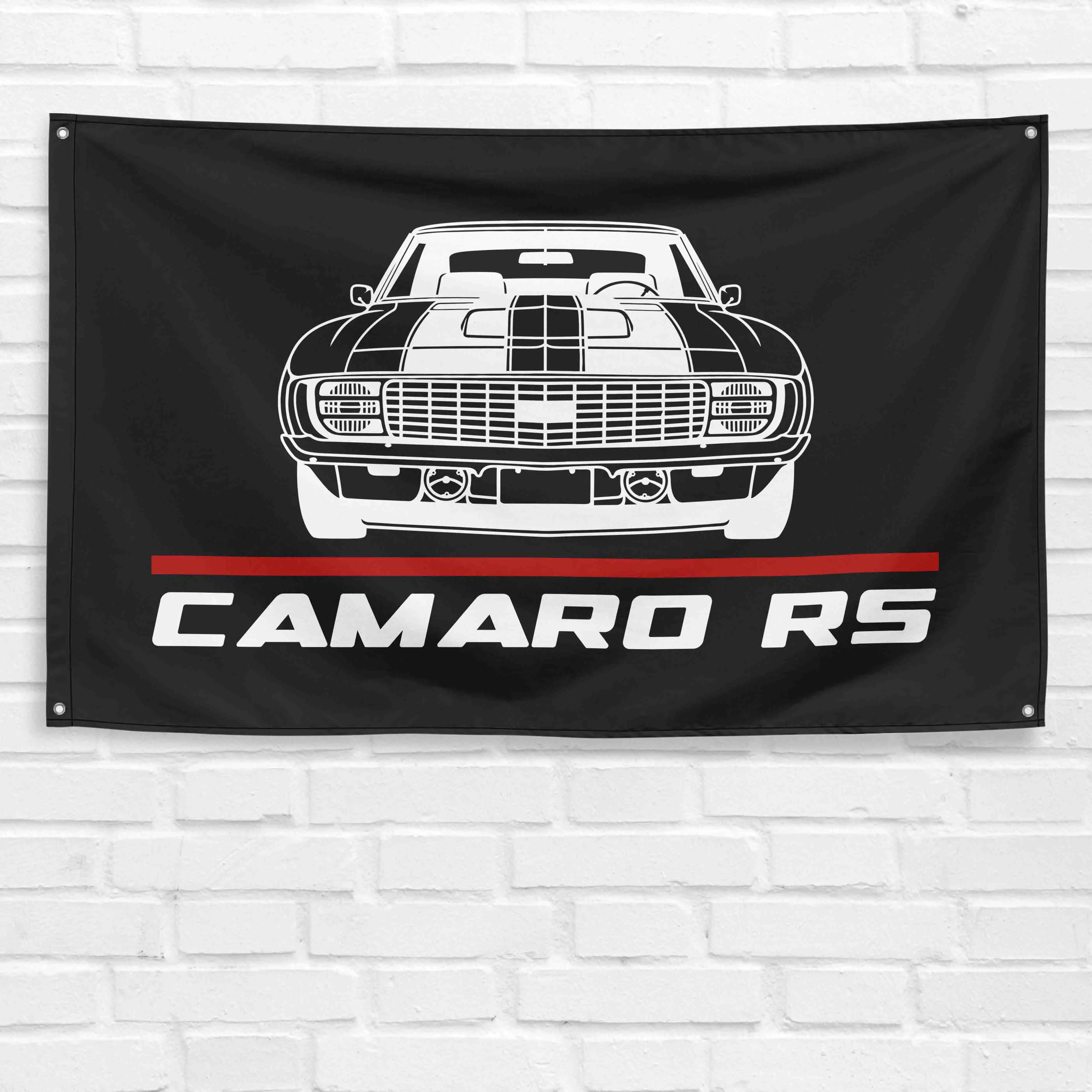 1969 Camaro RS 3x5 ft Flag Banner, Lightweight Hanging Decoration for Garage Wall, Festive Birthday Gift
