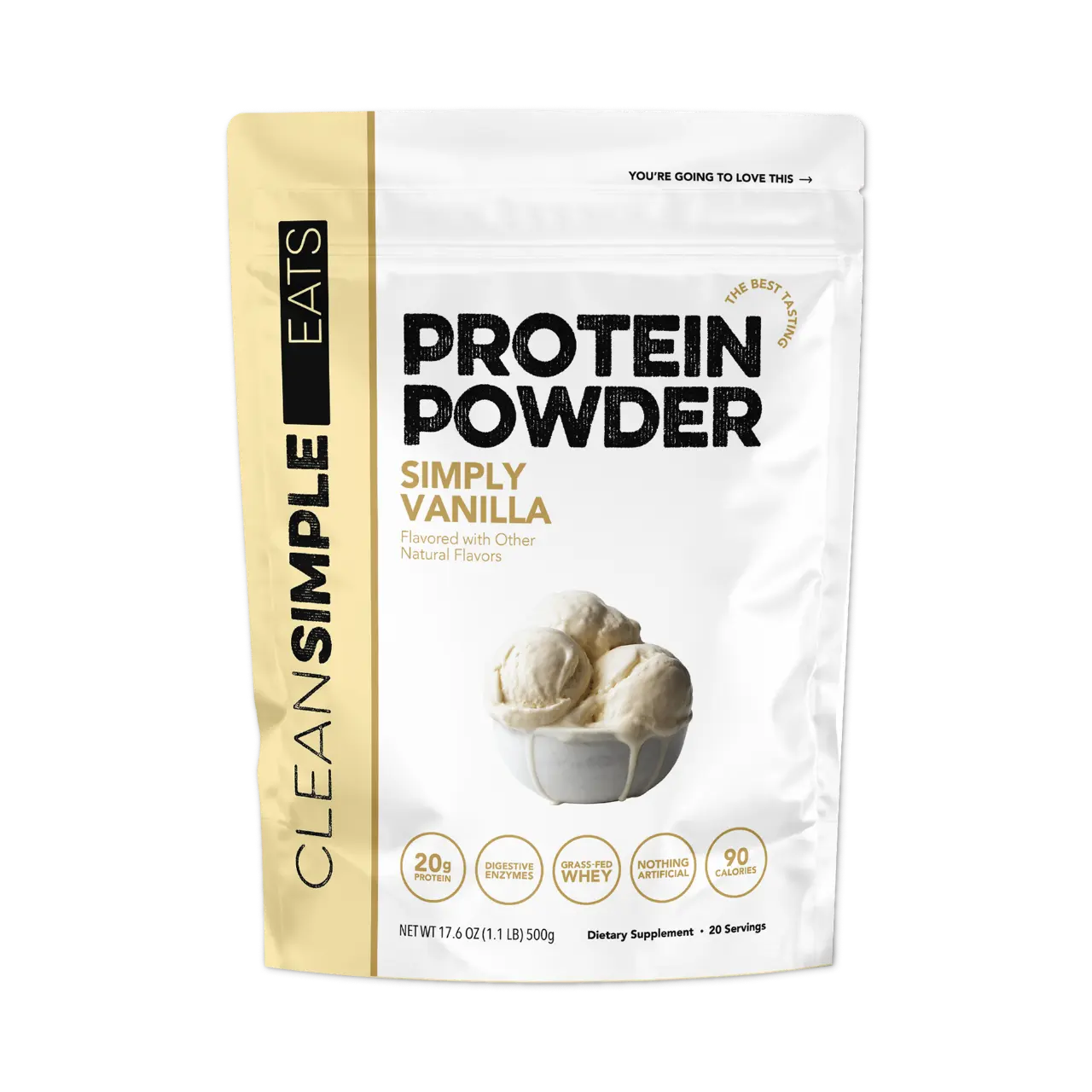 Protein Powder: Simply Vanilla (20 Serving Bag) Protein Powder: Simply Vanilla (20 Serving Bag)