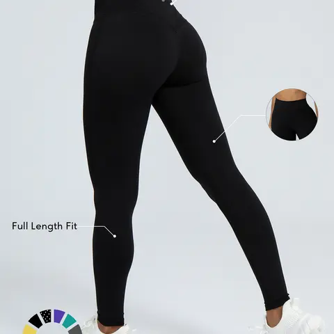 Sodalemon Women’s High Waist Workout Leggings, Full-Length Yoga Pants with V-Back Seam, Soft Stretchy Activewear for Gym, Pilates & Fitness