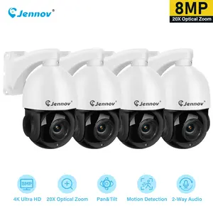 4K 8MP Outdoor PTZ IP POE Camera with Pan Tilt 20X Optical Zoom & Human Detection, Speed Dome Security Camera with 320ft IR Night Vision, Auto Tracking, Hikvision Onvif Compatible Digital Audio camera security cameras for home camaras de seguridad