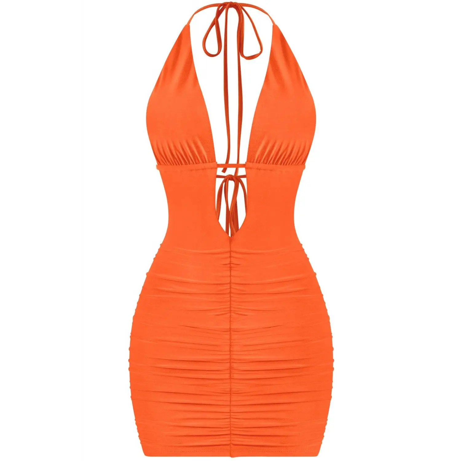 Mels Halter dress (orange) 7898