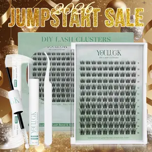 YOULUCK Venus Lash Extension Kit with Glue, Remover, and Tweezer for Beginners - Soft & Fluffy Texture, Gentle Long-Lasting Glue, Comfortable Fit, Easy At-Home Application