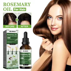 OUHOE Rosemary Hair Growth Oil for Thicker Fuller Hair Scalp Nourishing Treatment with Coconut and Peppermint for Daily Use solution