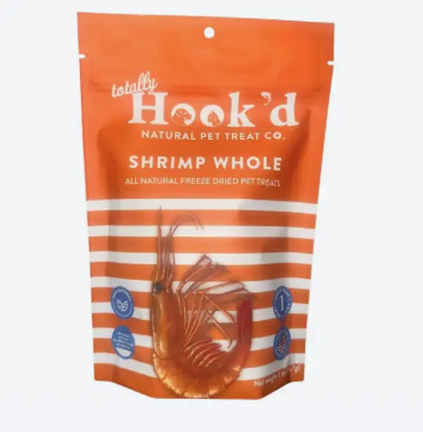 Totally Hook'd Whole Shrimp Crunchy Dog Treats - Pet Supplies Snack for Dogs, Suitable for Cats
