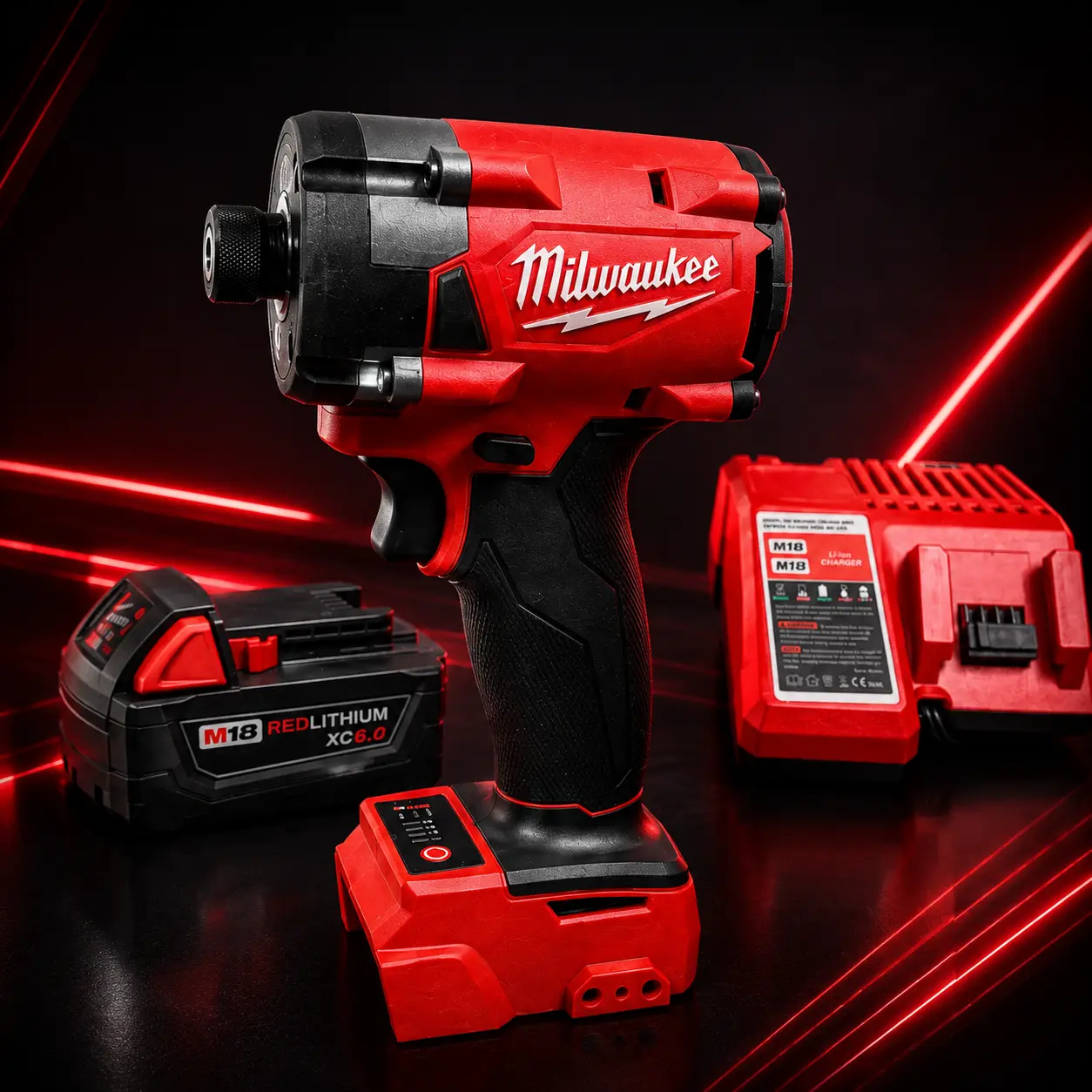 Milwaukee 18V Brushless Cordless Compact Impact Screwdriver (Screw Gun, Cordless Impact Wrench) - 12V Compatible, 360-Degree Vertical Angle Capability, 500 nm Torque Lithium-Ion Tool with Battery Display, Batteries Included for DIY Enthusiasts, Car Repair
