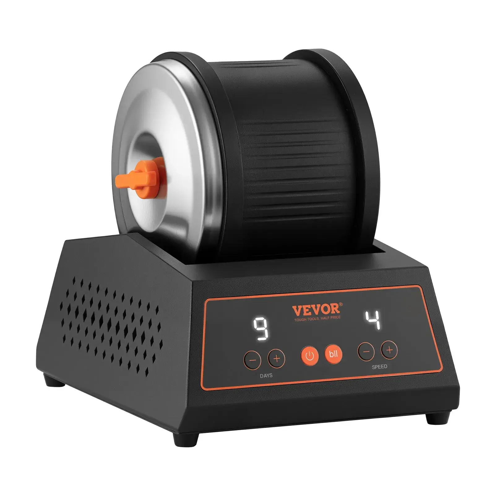 【Summerfinds】VEVOR Rock Tumbler Kit,4lbs Rock Polishing Kit4 Speed Settings 9-Day Polishing Timer Stone Polishing KitBelt-Free Rock Polisher with Adapter & Overload ProtectionRock Polisher for Adults Kids