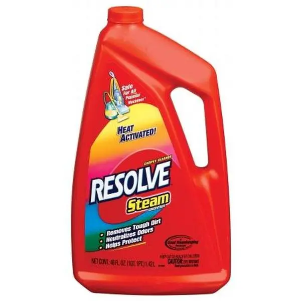 212 MAIN Resolve Concentrated Carpet Cleaner Liquid - R3 Redist Net Reckitt 75531, 48oz Large Bottle, Odor Deodorizer, Stain Removal, Low Foam, Safe, Deep Cleaning for Steam Machines, Household Supplies, Odor Eliminator, Household Use