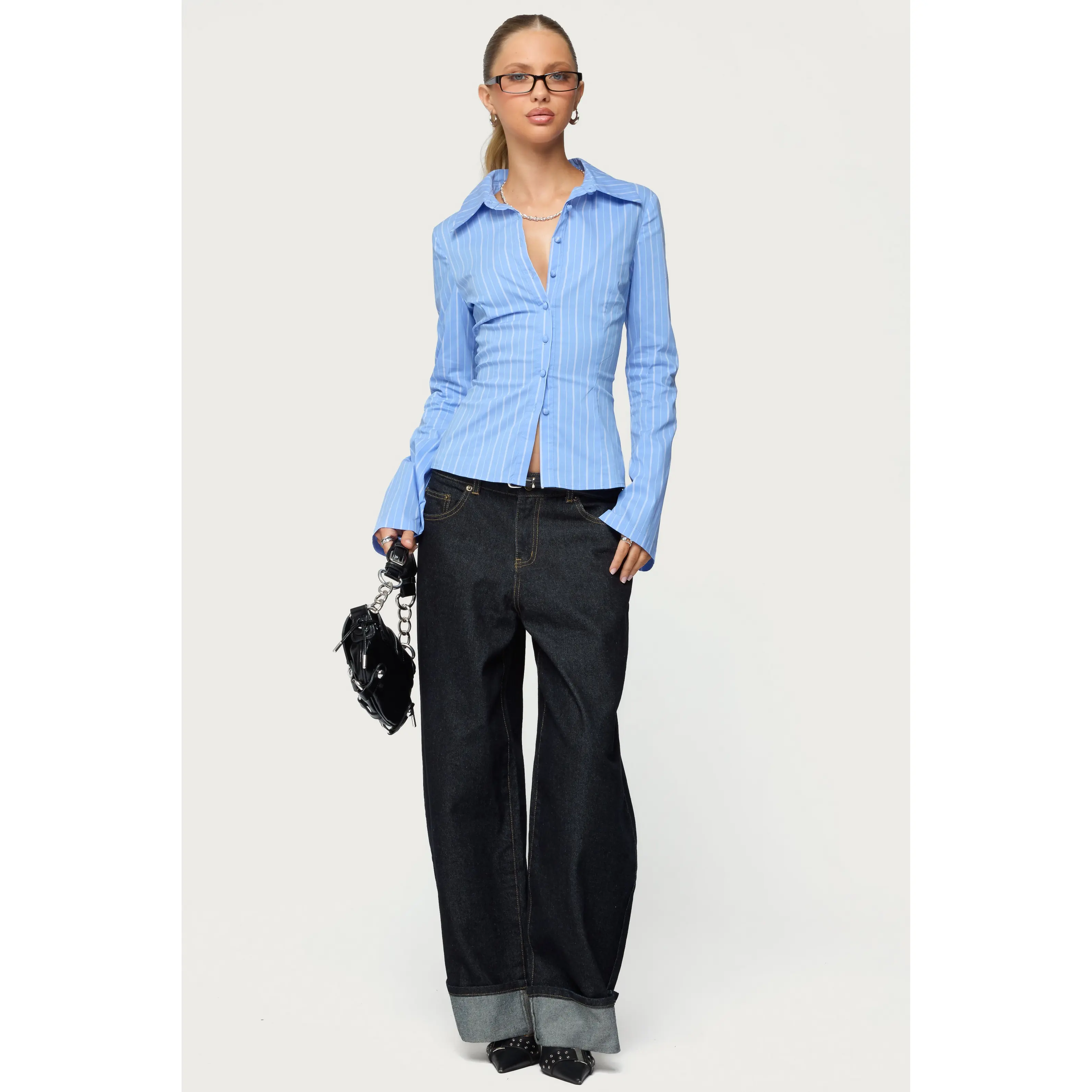 Petite Kella Low Rise Baggy Jeans
