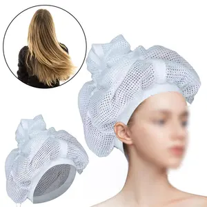 Net Plopping Cap,dry hair Creative Hair Plopping Bonnet For Hood Dryer, Reusable Mesh Hair Plopping Net With Drawstring For Curly Hair wave cap bonnet