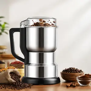 Multifunctional electric grinder 400W high-power coffee grinding tool, multifunctional food-grade fast-grinding electric coffee and grain grinder,Gift Espresso Maker Espresso Machine