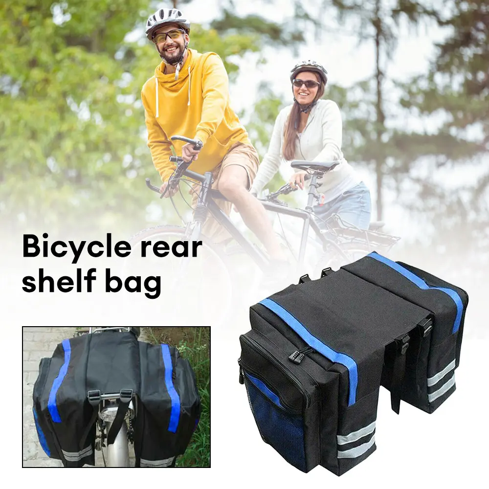 50L Bike Bag Set Bicycle Cargo Rack Saddle Bag Shoulder Bag Rack Bicycle Bag Professional Cycling Accessories