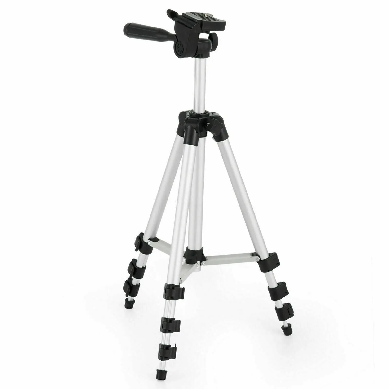 Adjustable Angle Camera Tripod Stand - Sturdy Rubber-Base Non-Slip Holder with Bubble Level, Compatible with Smartphones & Professional Cameras