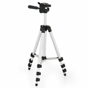 Adjustable Angle Camera Tripod Stand - Sturdy Rubber-Base Non-Slip Holder with Bubble Level, Compatible with Smartphones & Professional Cameras