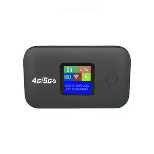 Portable LTE Mobile Hotspot wifi 4glte travel Router with SIM Slot 4G 5G  300Mbps LED Display Stable Connection Supports 10 Devices Outdoor RV