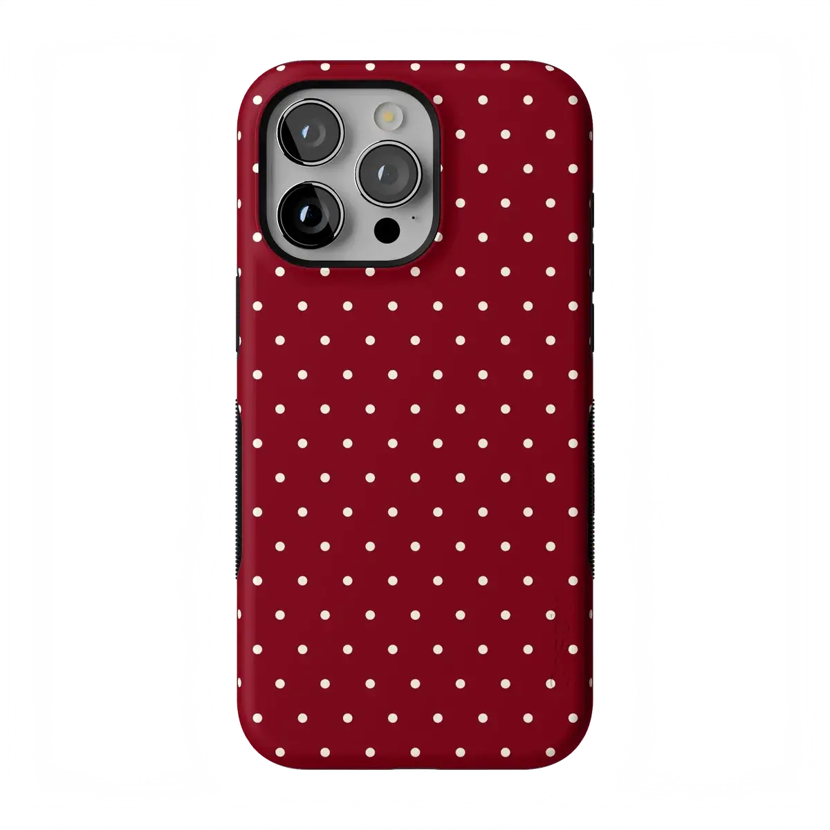 Casely iPhone 13 Pro Max Case | On the Dot | Maroon Polka Dot | Bold Protective Design | Compatible with MagSafe