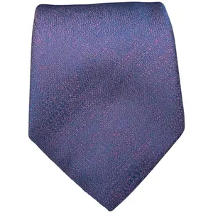 BISSE Necktie - Micro Fabric Men's Tie, Navy Blue Patterned Men's Tie