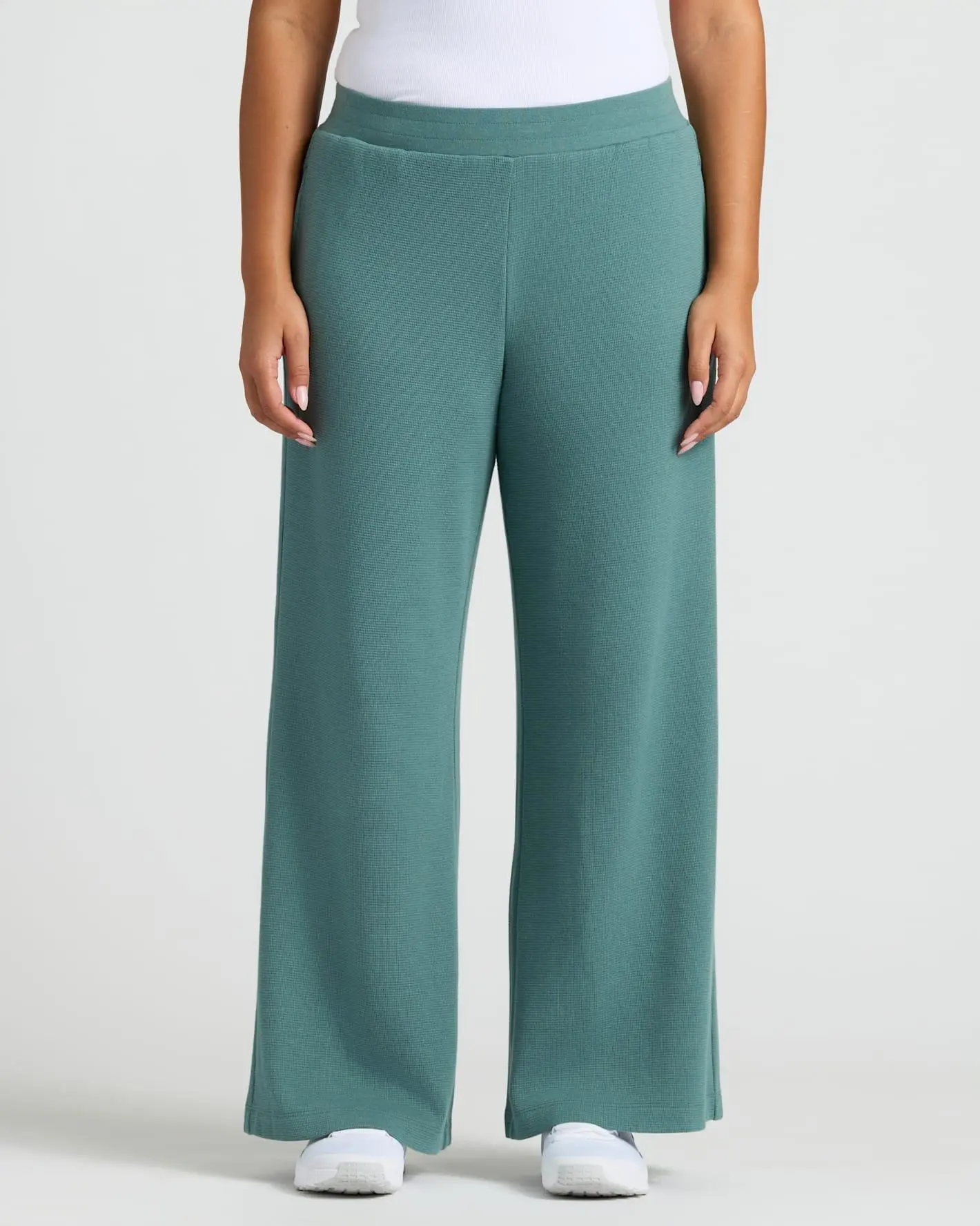 True Classic Women’s Waffle Wide Leg Pants – Soft Stretch Lounge Pants for Everyday Comfort, Casual Wear, Travel, or Cozy Women’s Wardrobe Essentials