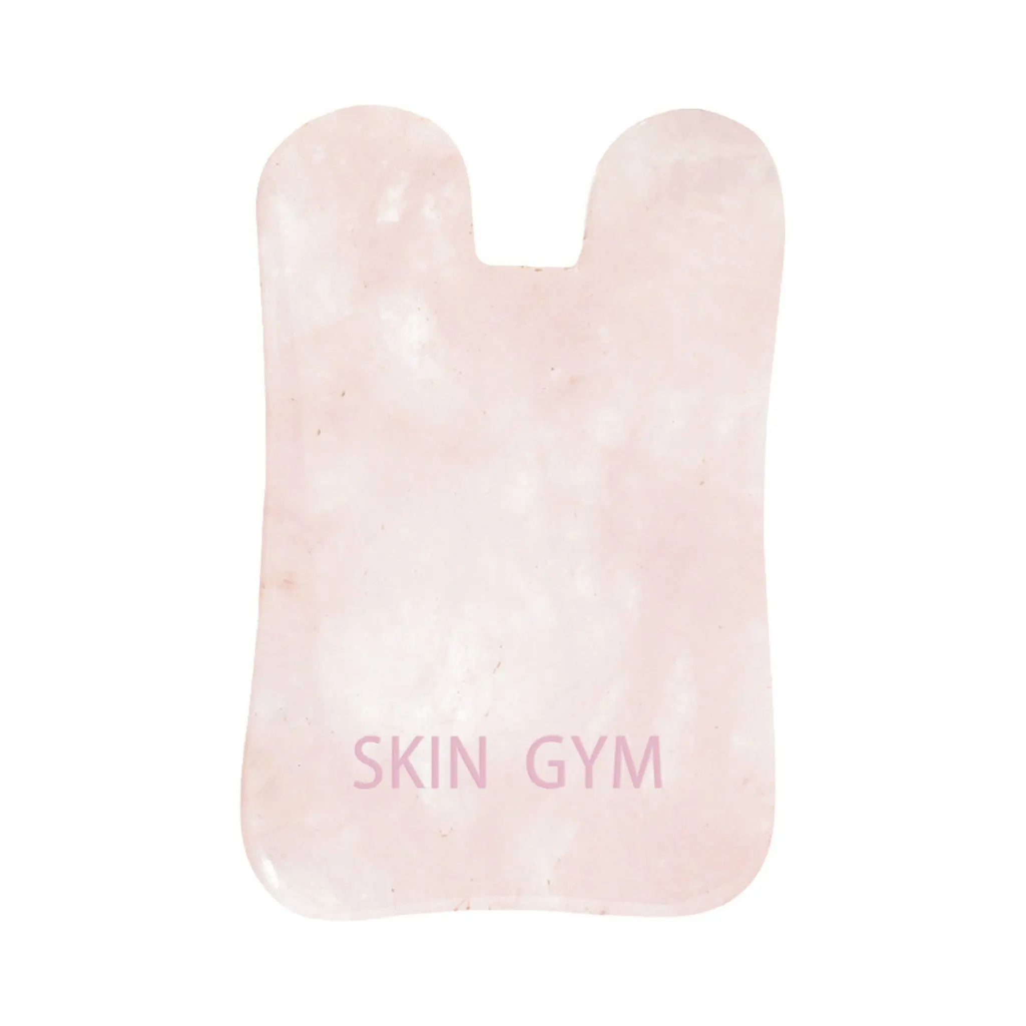 Skin Gym Square Rose Quartz Gua Sha Facial Massage & Skincare Support | Cooling Touch & Smooth Gliding Design