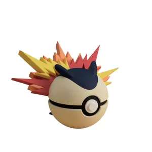 Typhlosion Poke Ball - Inspired 3D Printed Collectible