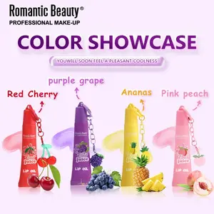 Fruit Lip Oil,(Gift with purchases of $16+)4 flavors Moisturizing Lip Balm, Hydrating Lip Care Product for Dating and Daily Use, Summer Gift, Valentine's Day Gift, Lip Gloss, Moisturize