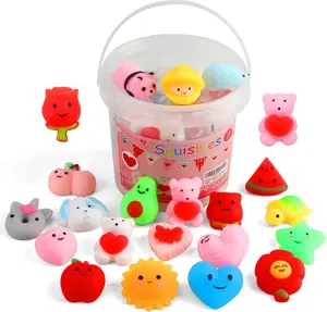 Valentines Day Gifts for Kids-24 Pack Squishy Valentines Toys for Toddlers Teens Valentines Squishies Mochi Fidget Toys Classroom School Prize Party Favors for Boys Girls Ages 4-8 8-12