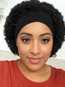 Short Culy Headband Wig Human Hair for Women Pixie Cut Headband Wig for Women