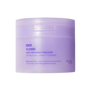 [FRANKLY] Closer Toner Pads (70 pads) - 9 Peptides, Vegan Collagen, Rice Extract, Pore Minimizer, Hydrating for All Skin Types, Pore Cooling, Pore Tightening, Hydration Boost, Zero Irritation, Semi-Gel Pads