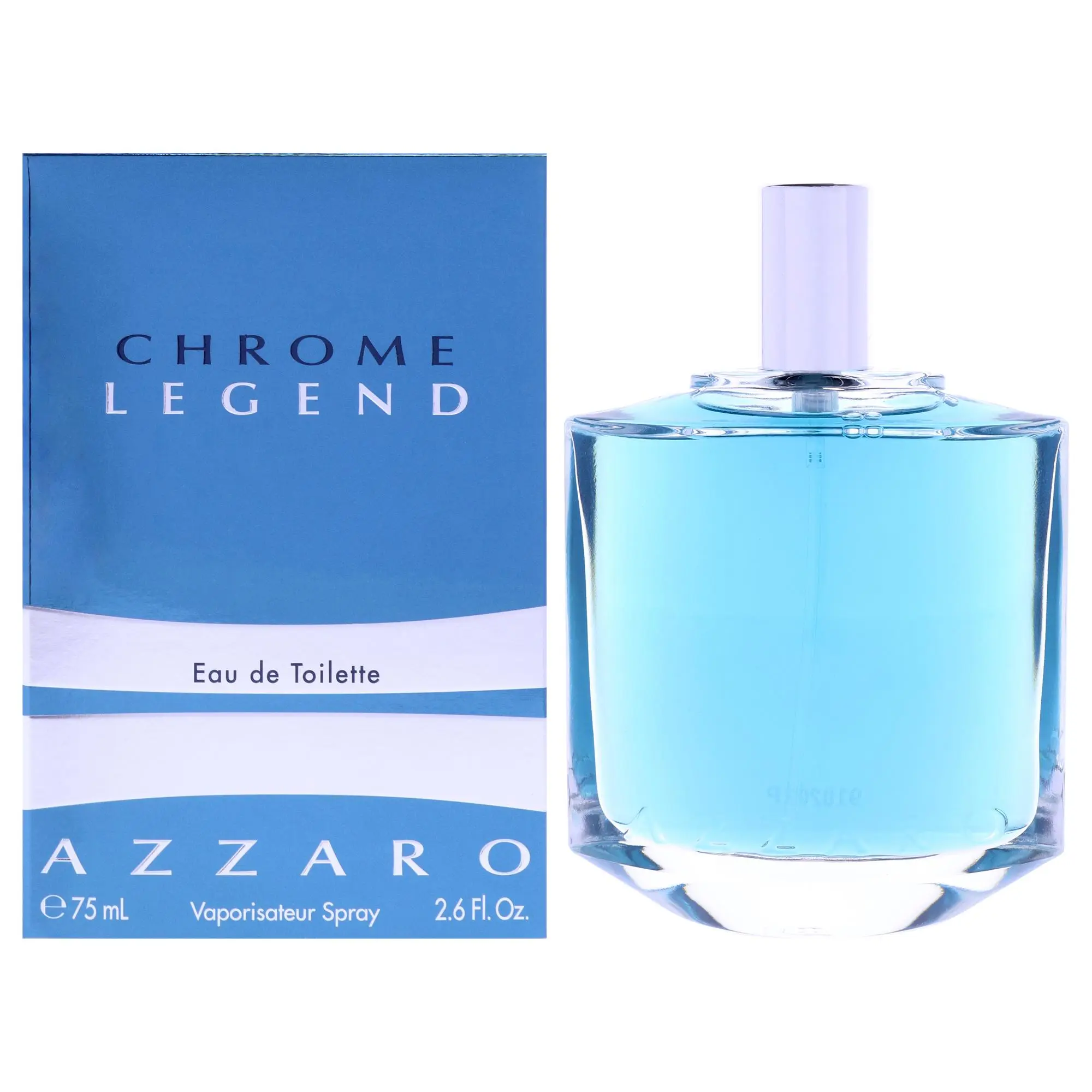 Azzaro Chrome Legend for Men - Classic Modern, Invigorating 2.6 fl oz EDT Spray with Daily Freshness & Long-Lasting Scent