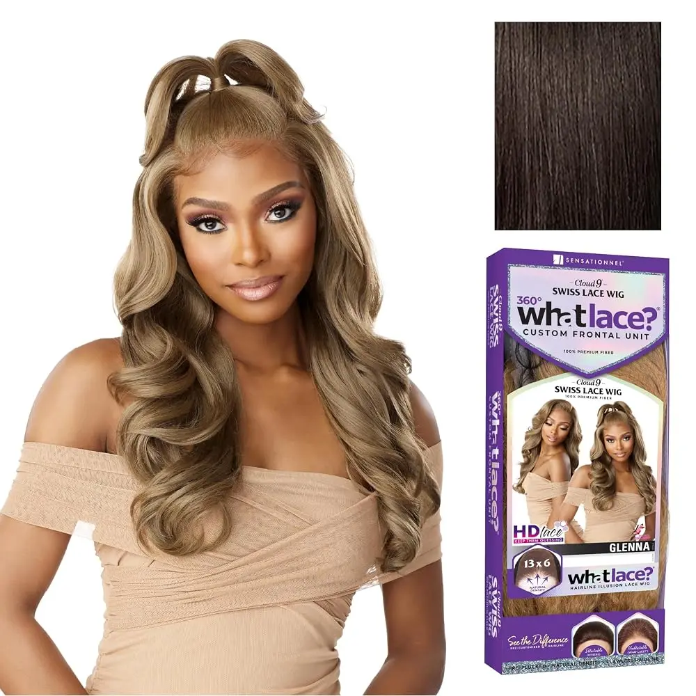 Sensationnel What Lace 13x6 Frontal Wig in Glenna Dark Brown for Natural Styling