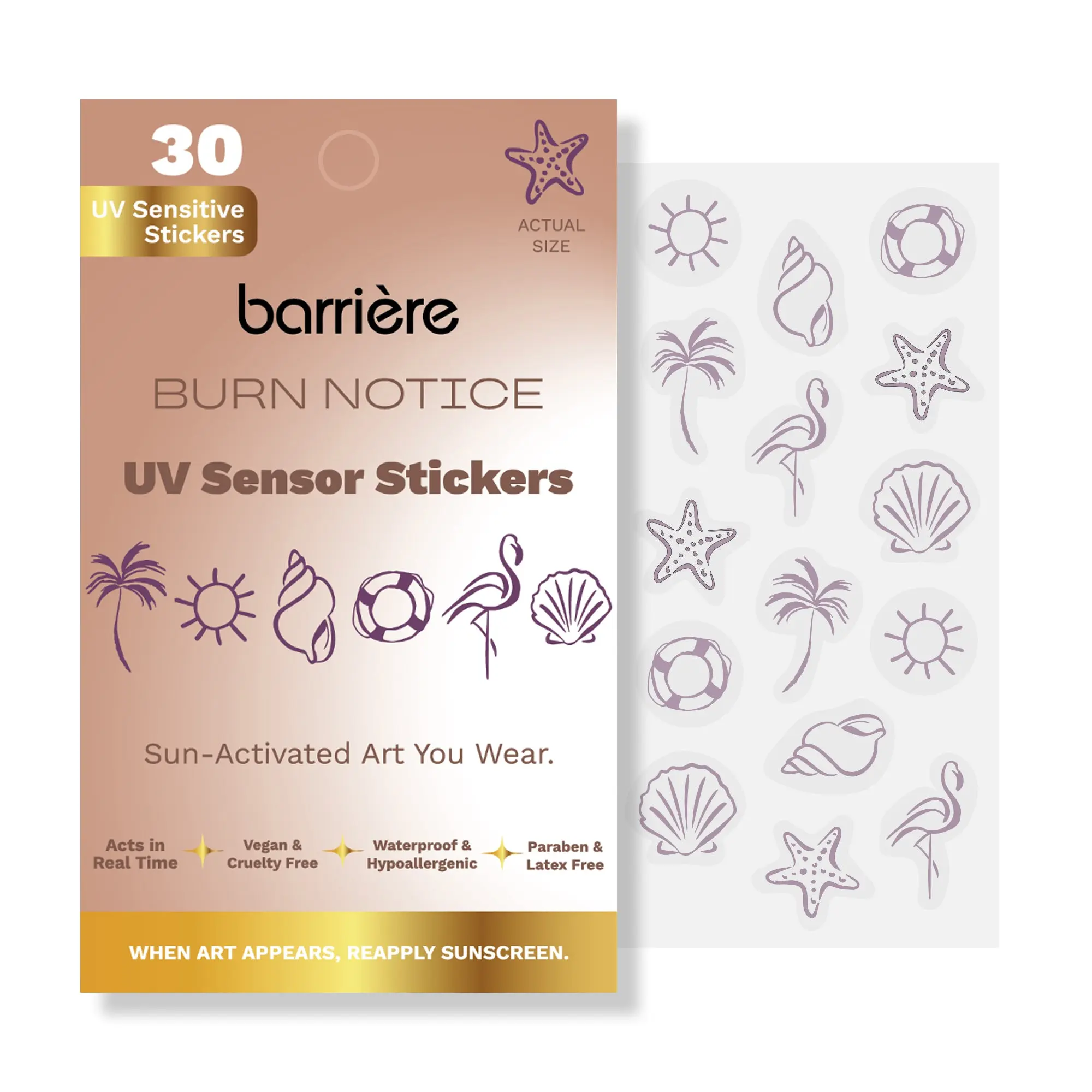 Burn Notice  UV Sensor Stickers
