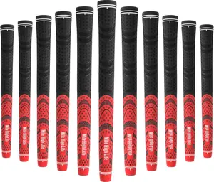 Golf Grips 13 Pack / 3 Pack - All-Weather Soft Rubber Golf Club Grips - High Shock Absorption, Enhanced Traction - Standard, Midsize & Jumbo Size (Core 0.58"-0.61") Universal TPE Swing