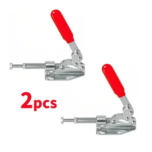 2pcs Adjustable Toggle Clamp,Push Pull Toggle Clamp,HoldingCapacity 400Lbs,30mm Plunger Stroke,Quick Release Pull Latch Clamp for Woodworking Welding Fixed