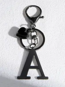 Cute Initial Letter Keychain Accessories for Ladies & Girls, Heart-Shaped Design, Perfect for Wallets Bags Backpacks