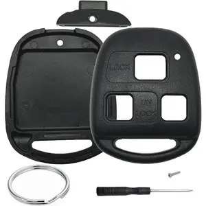 Key Fob Case Shell Replacement for Lexus RX350 RX330 RX300 RX400h ES300 ES330 GS300 GS400 GS430 GX470 IS300 IS330 LS400 LS430 LX470 SC430 1998-2010 3 Button Keyless Entry Remote Control Car Key Cover