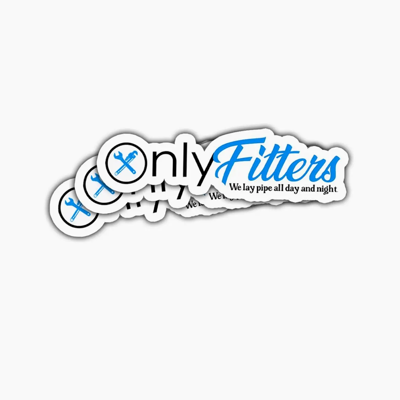 Only Fitters Funny Vinyl Sticker – Pipefitter Humor “Lay Pipe All Day” Joke – Laptop, Toolbox, Hard Hat, Car, Bottle Decal ZGU
