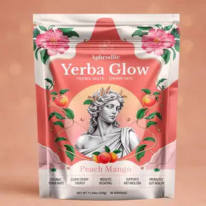 Aphrodite’s YerbaGlow – Peach Mango Clean Energy & Gut Blend